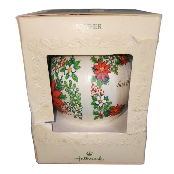 Vintage 1980 Hallmark Keepsake Unbreakable satin mother Satin Ball Ornament - Picture 3 of 7